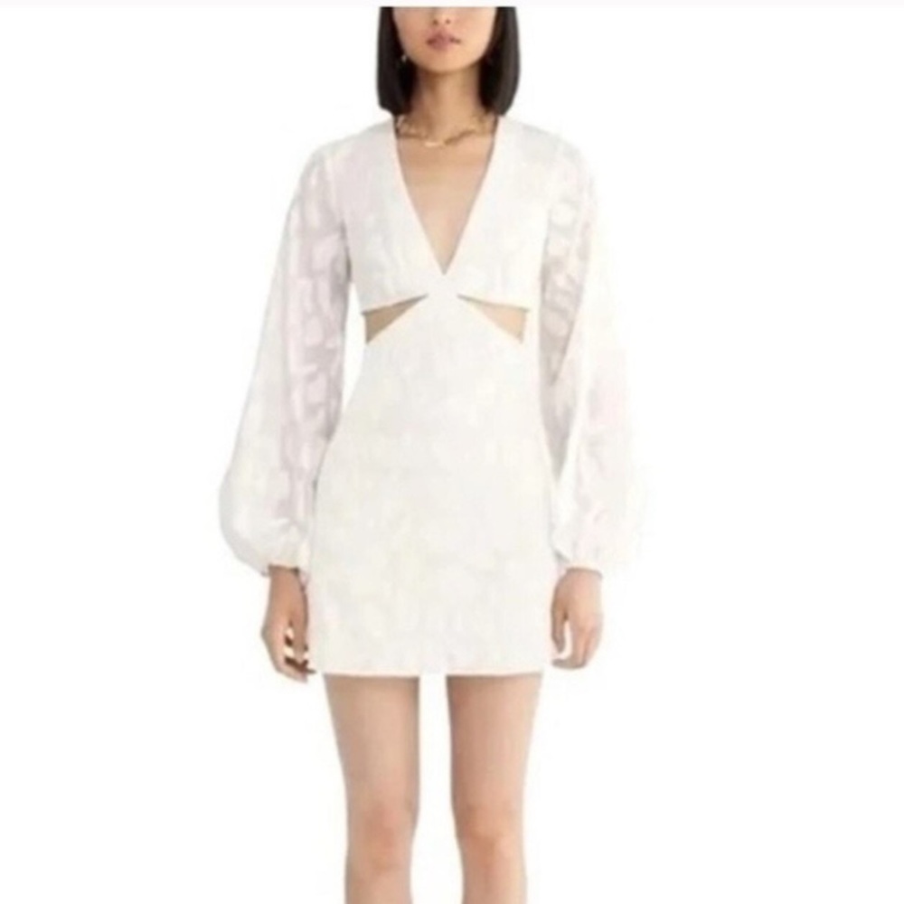 Rumer Giselle White Floral Dress Size Medium